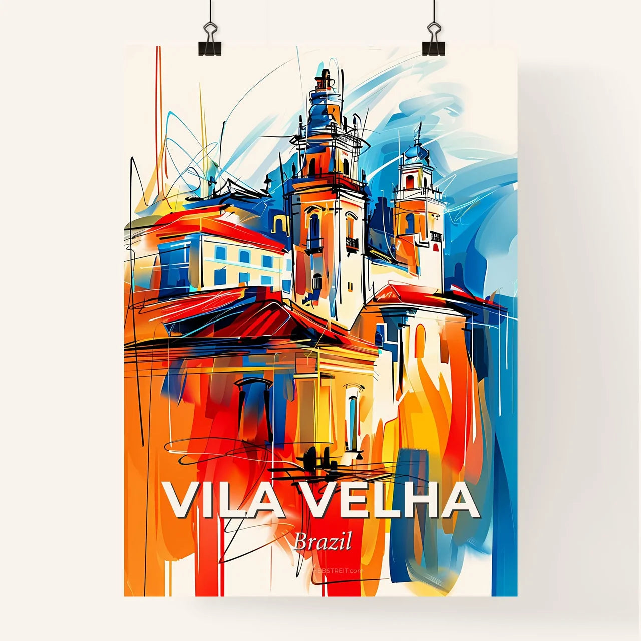 Vibrant Vila Velha, Brazil Poster