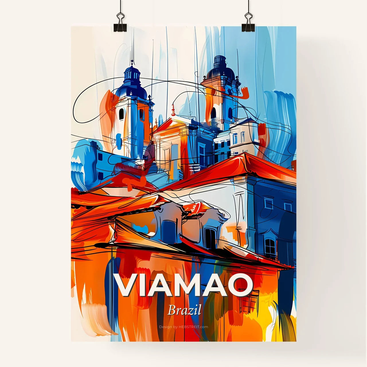 Vibrant Viamao, Brazil Poster