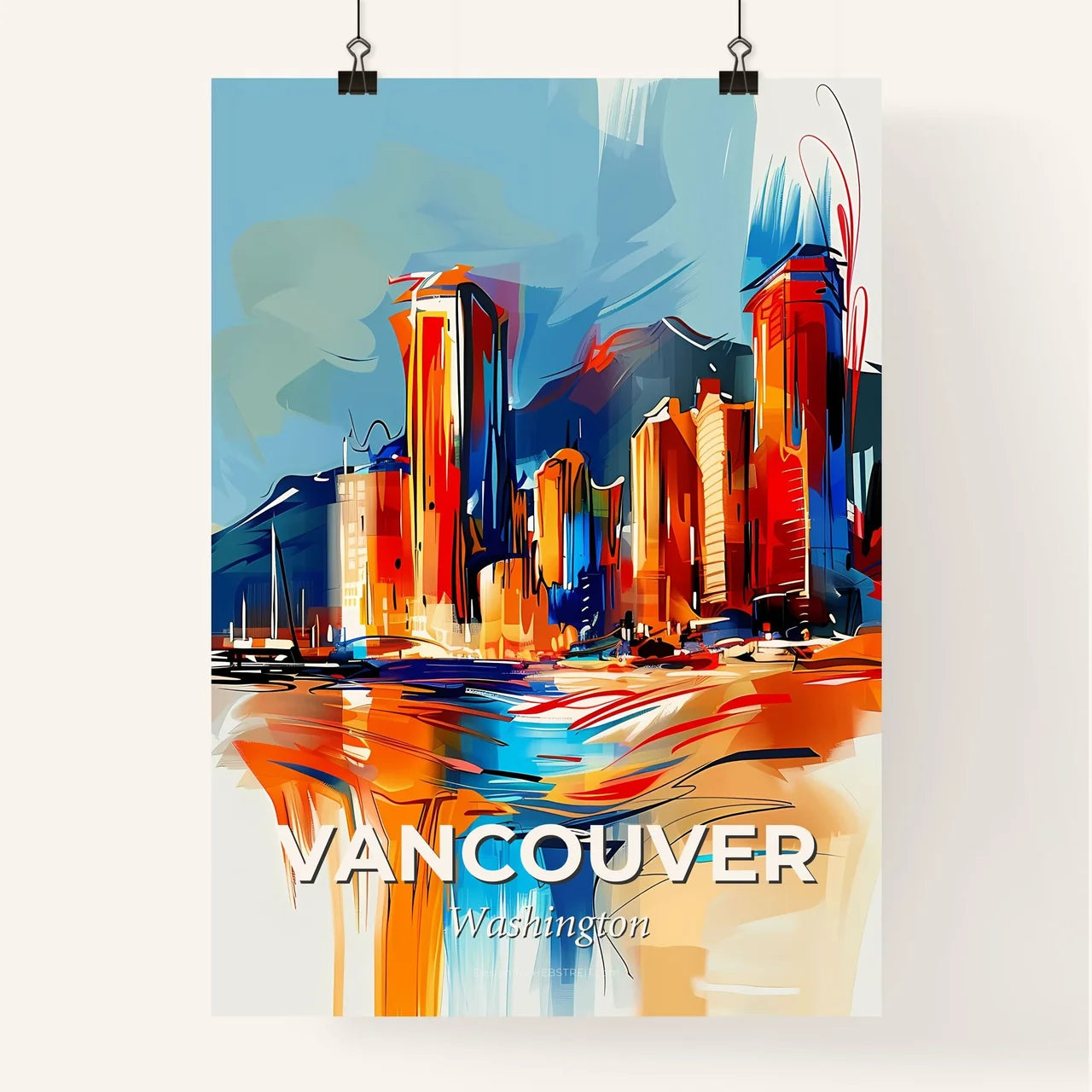 Vibrant Vancouver, Washington Poster