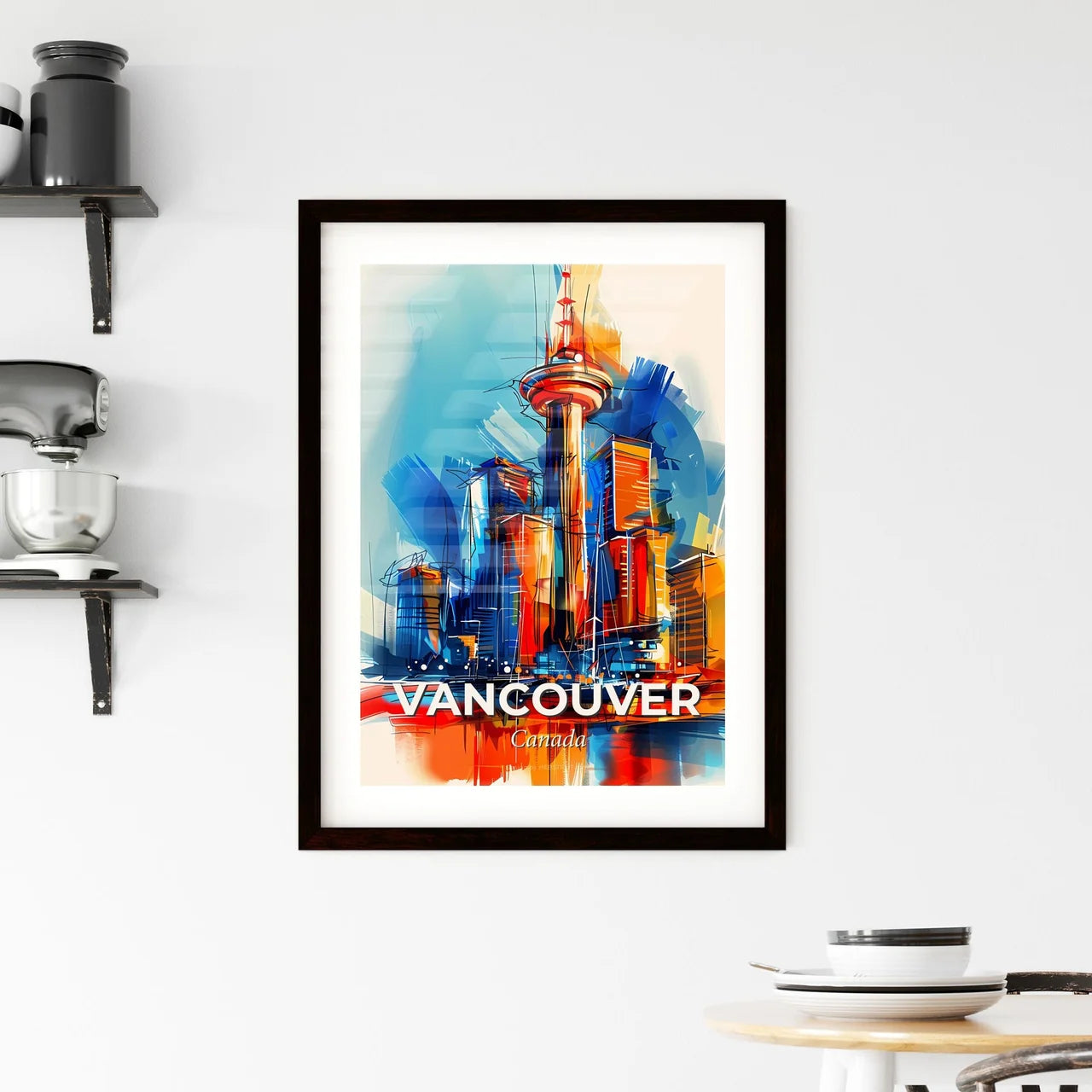 Vibrant Vancouver, Canada Framed Print