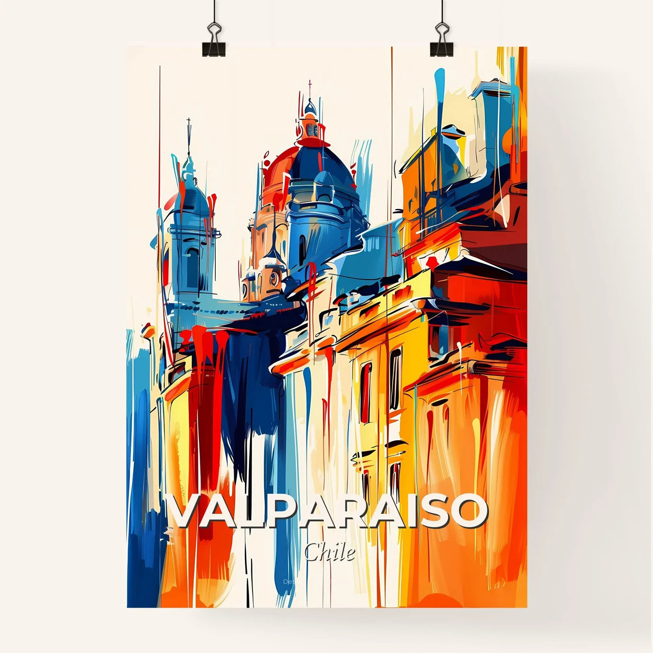 Vibrant Valparaiso, Chile Poster
