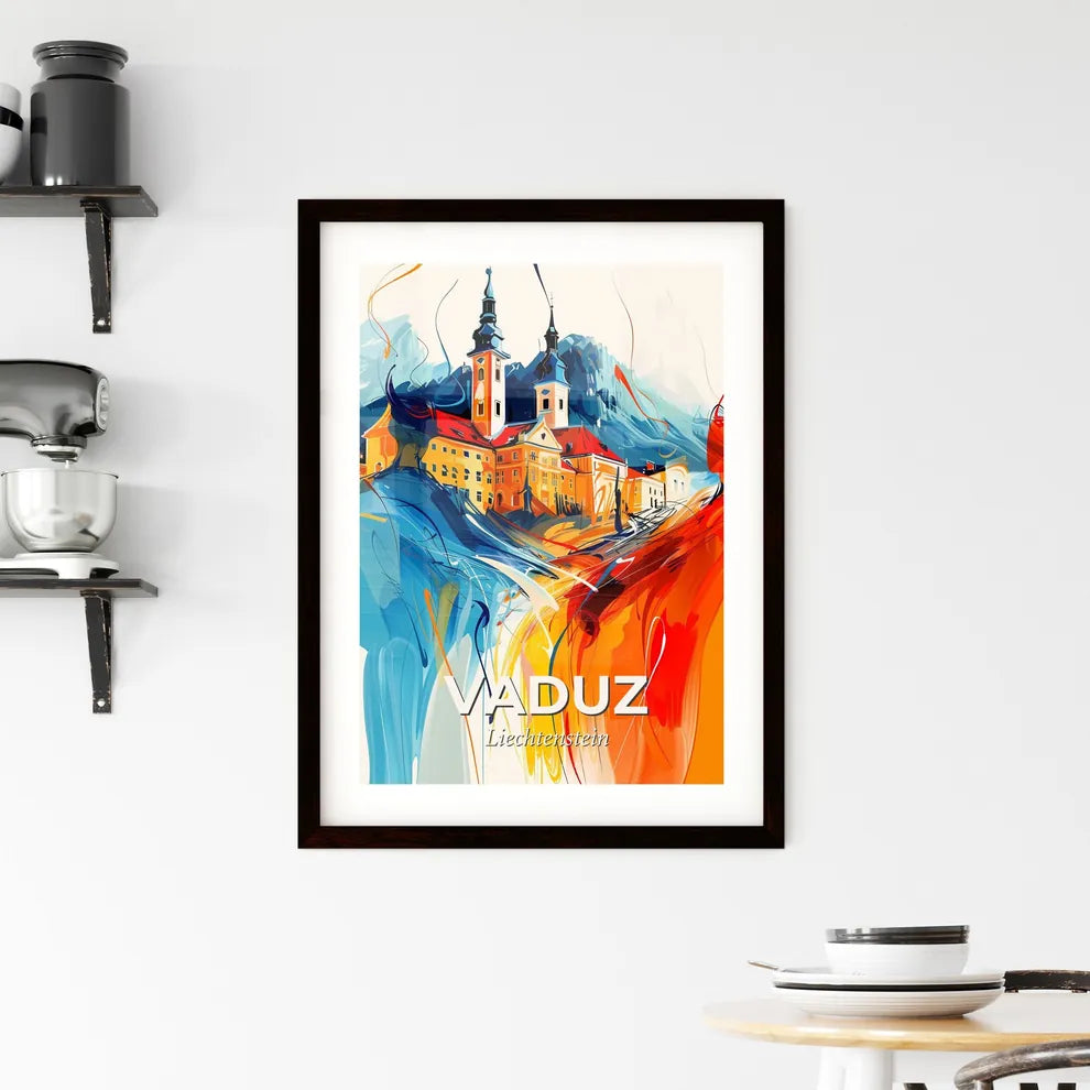 Vibrant Vaduz, Liechtenstein Framed Print