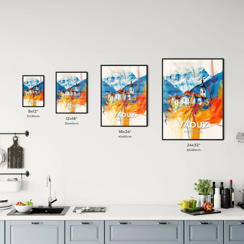 Vibrant Vaduz, Liechtenstein Kitchen Art