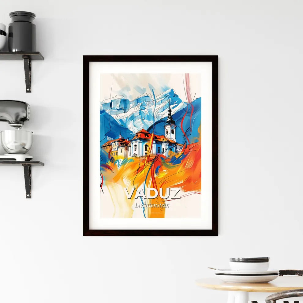 Vibrant Vaduz, Liechtenstein Framed Print