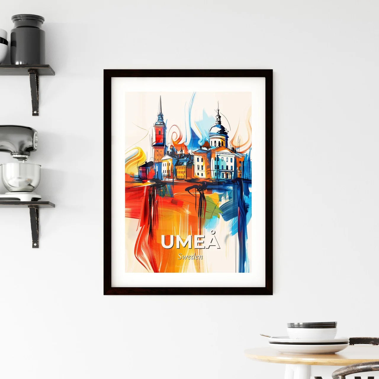 Vibrant Umeå, Sweden Framed Print