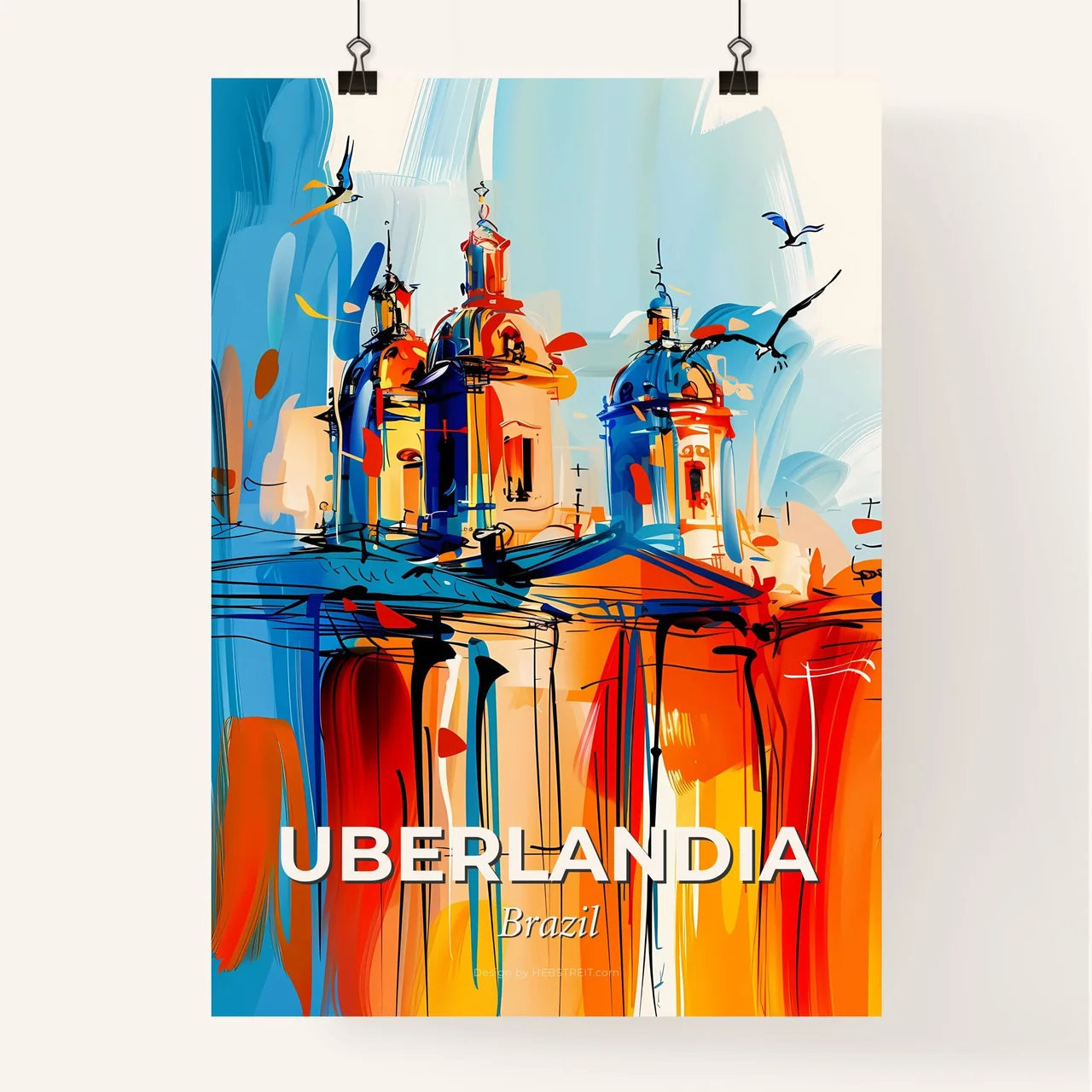 Vibrant Uberlandia, Brazil Poster