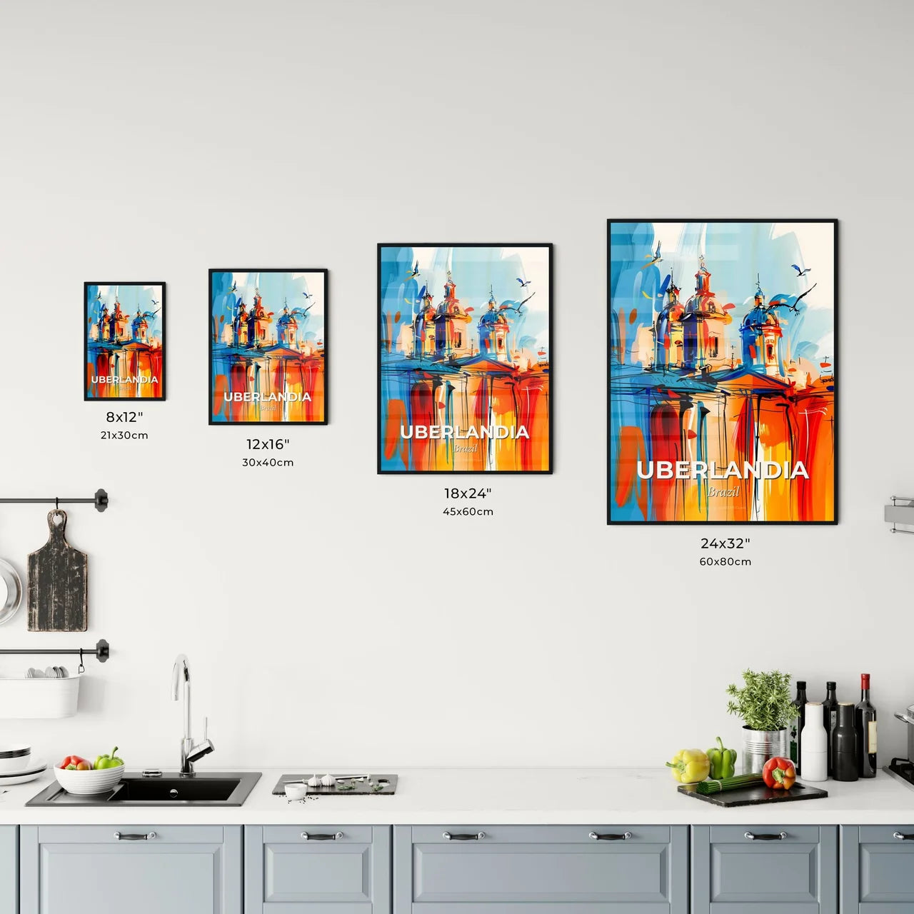 Vibrant Uberlandia, Brazil Kitchen Art