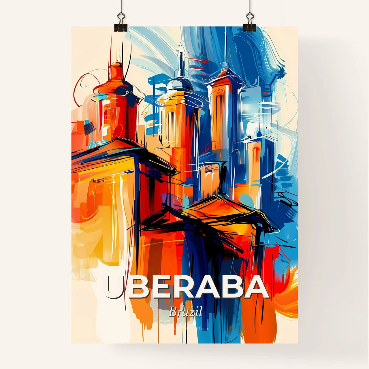 Vibrant Uberaba, Brazil Poster