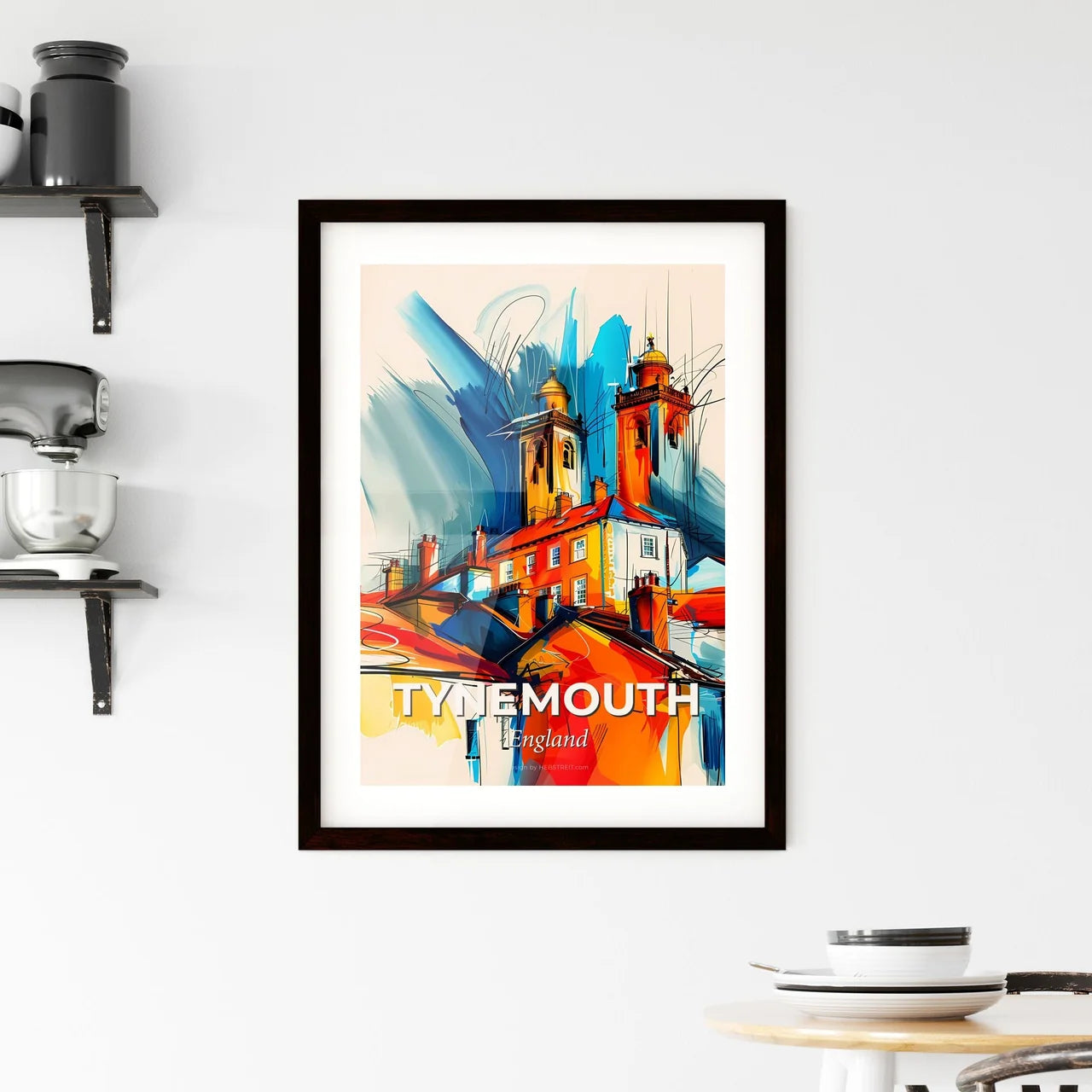 Vibrant Tynemouth, England Framed Print