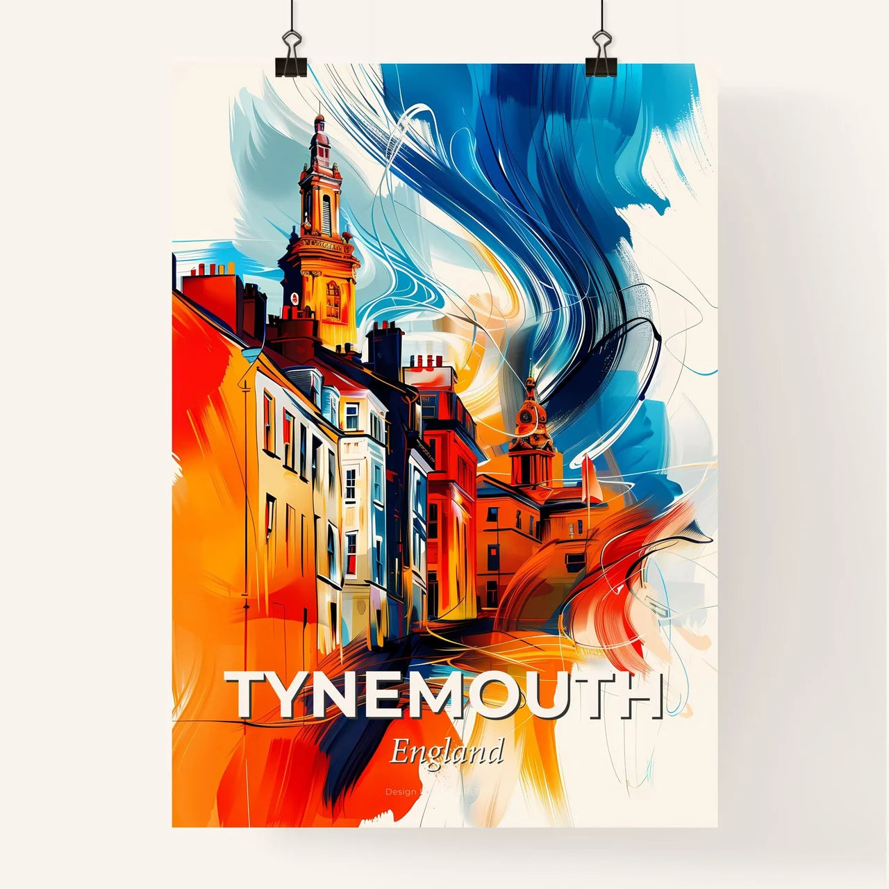 Vibrant Tynemouth, England Poster