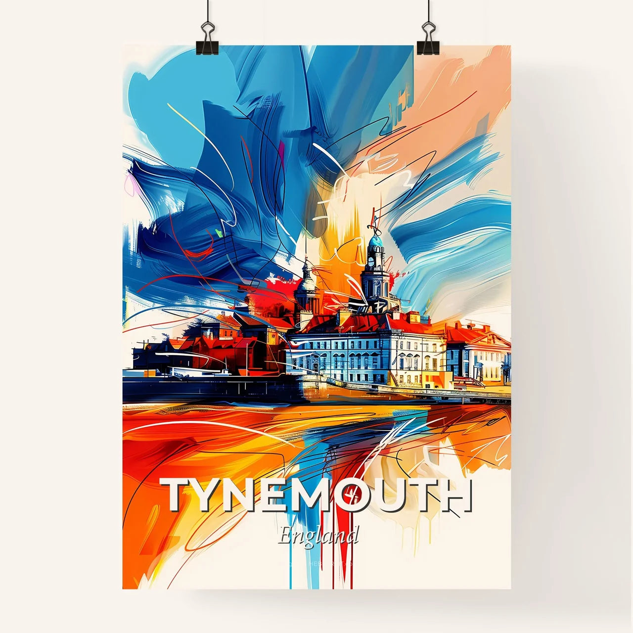 Vibrant Tynemouth, England Poster