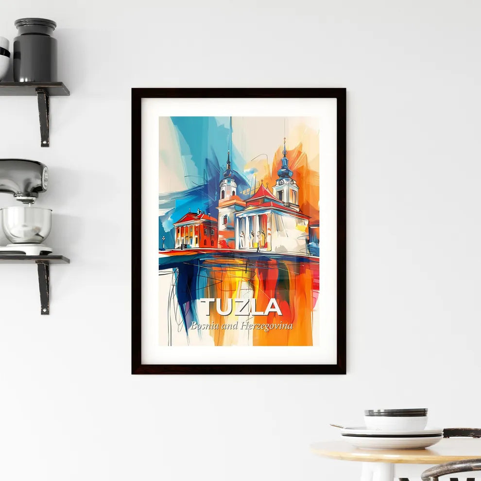 Vibrant Tuzla, Bosnia And Herzegovina Framed Print