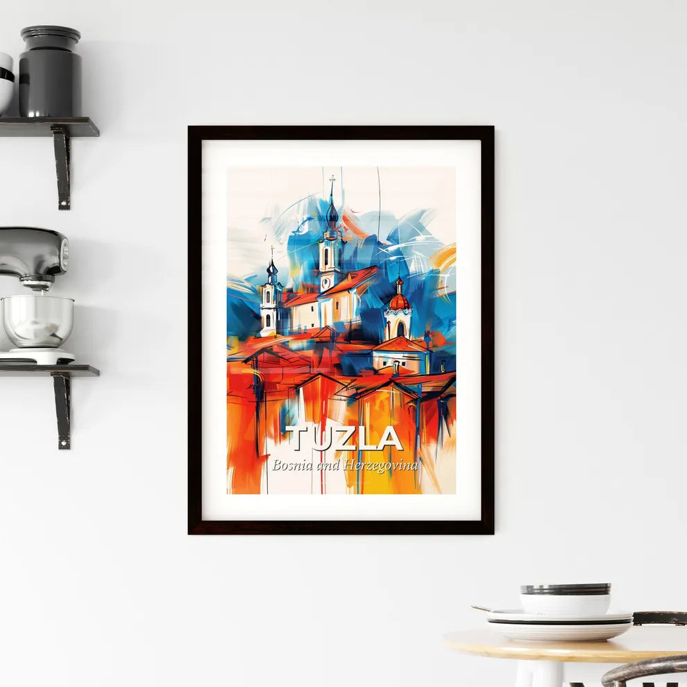 Vibrant Tuzla, Bosnia And Herzegovina Framed Print