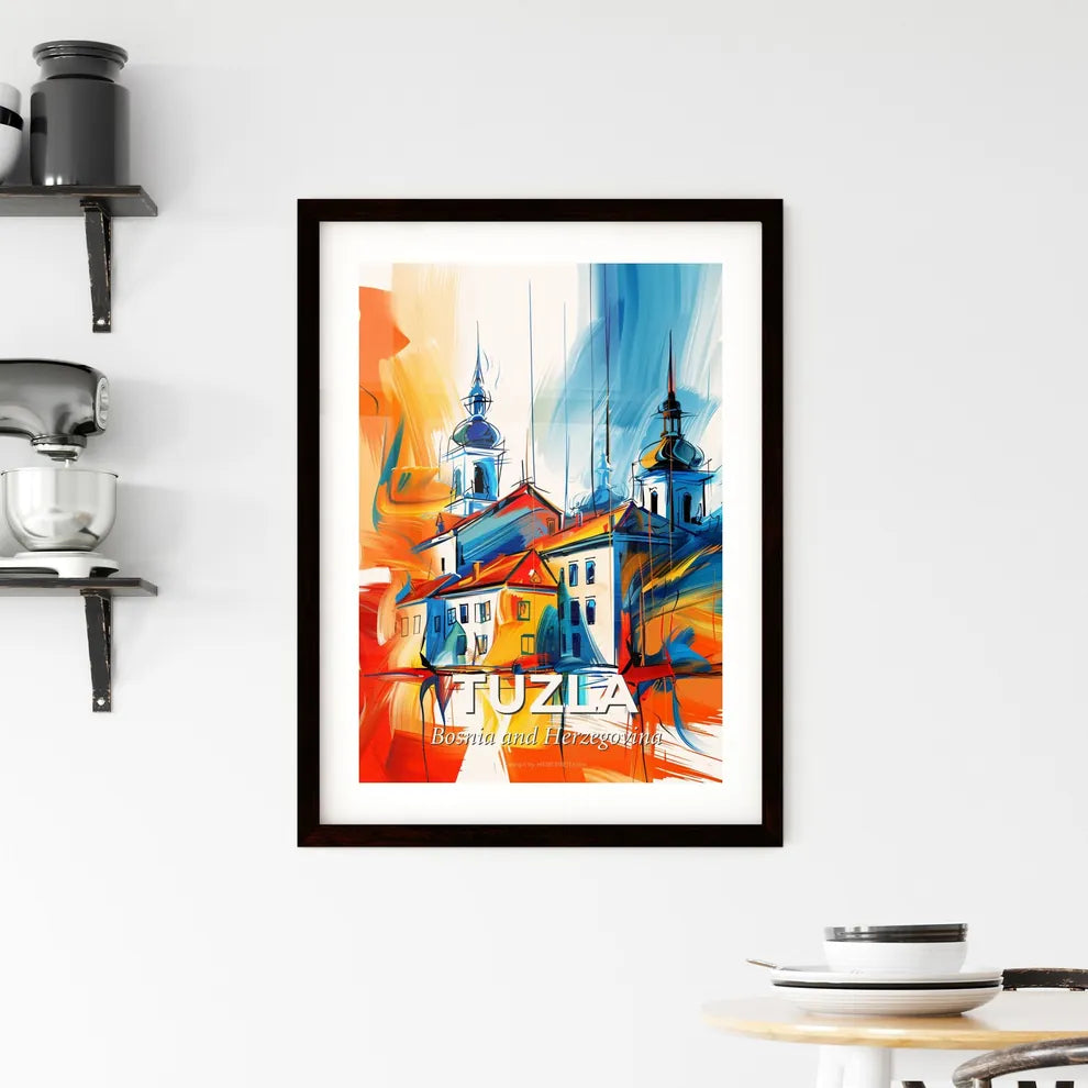 Vibrant Tuzla, Bosnia And Herzegovina Framed Print
