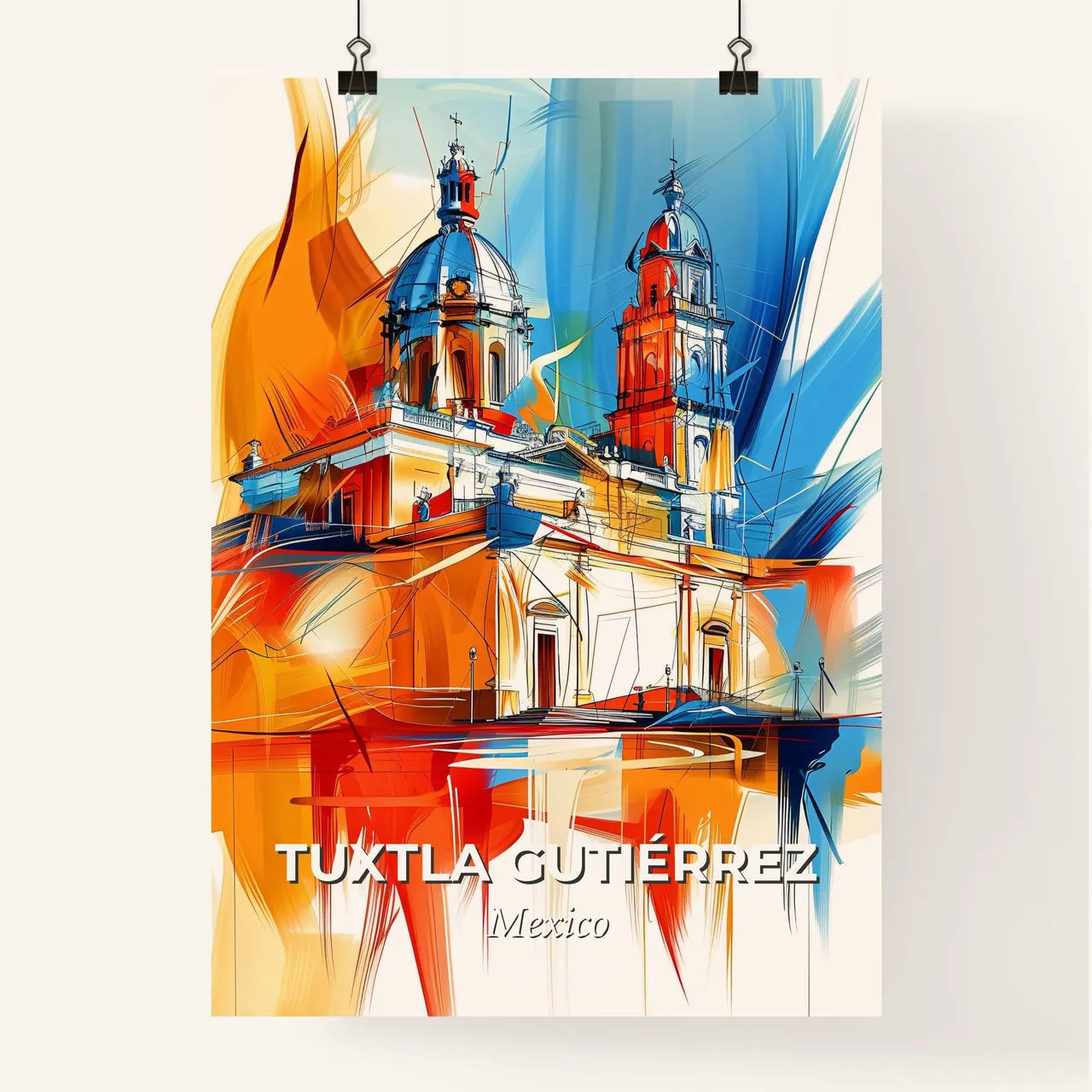 Vibrant Tuxtla Gutiérrez, Mexico Poster
