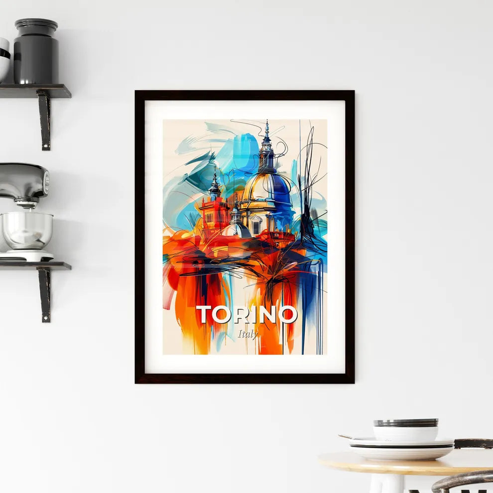 Vibrant Torino , Italy Framed Print
