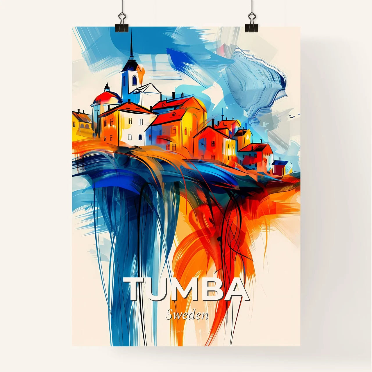 Vibrant Tumba, Sweden Poster