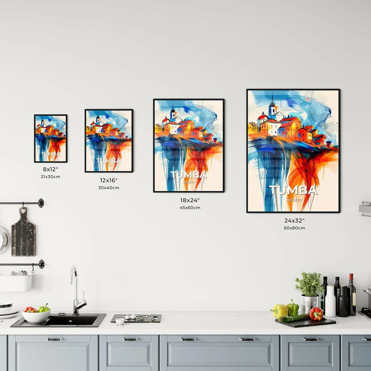 Vibrant Tumba, Sweden Kitchen Art
