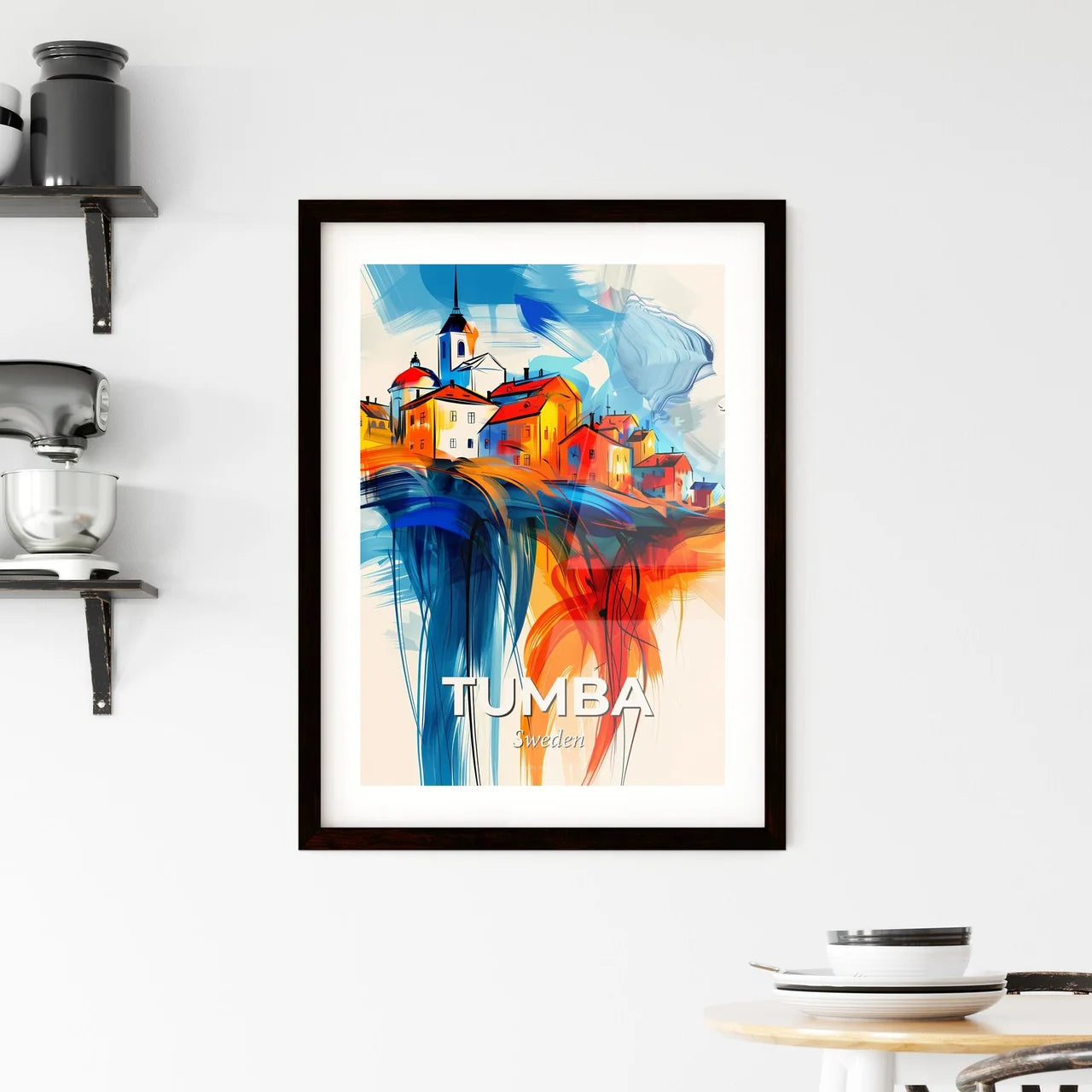 Vibrant Tumba, Sweden Framed Print