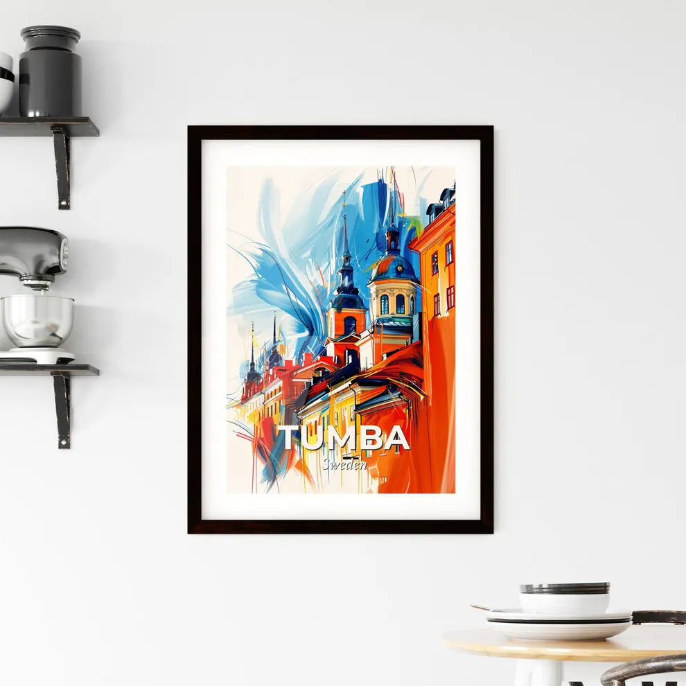 Vibrant Tumba, Sweden Framed Print