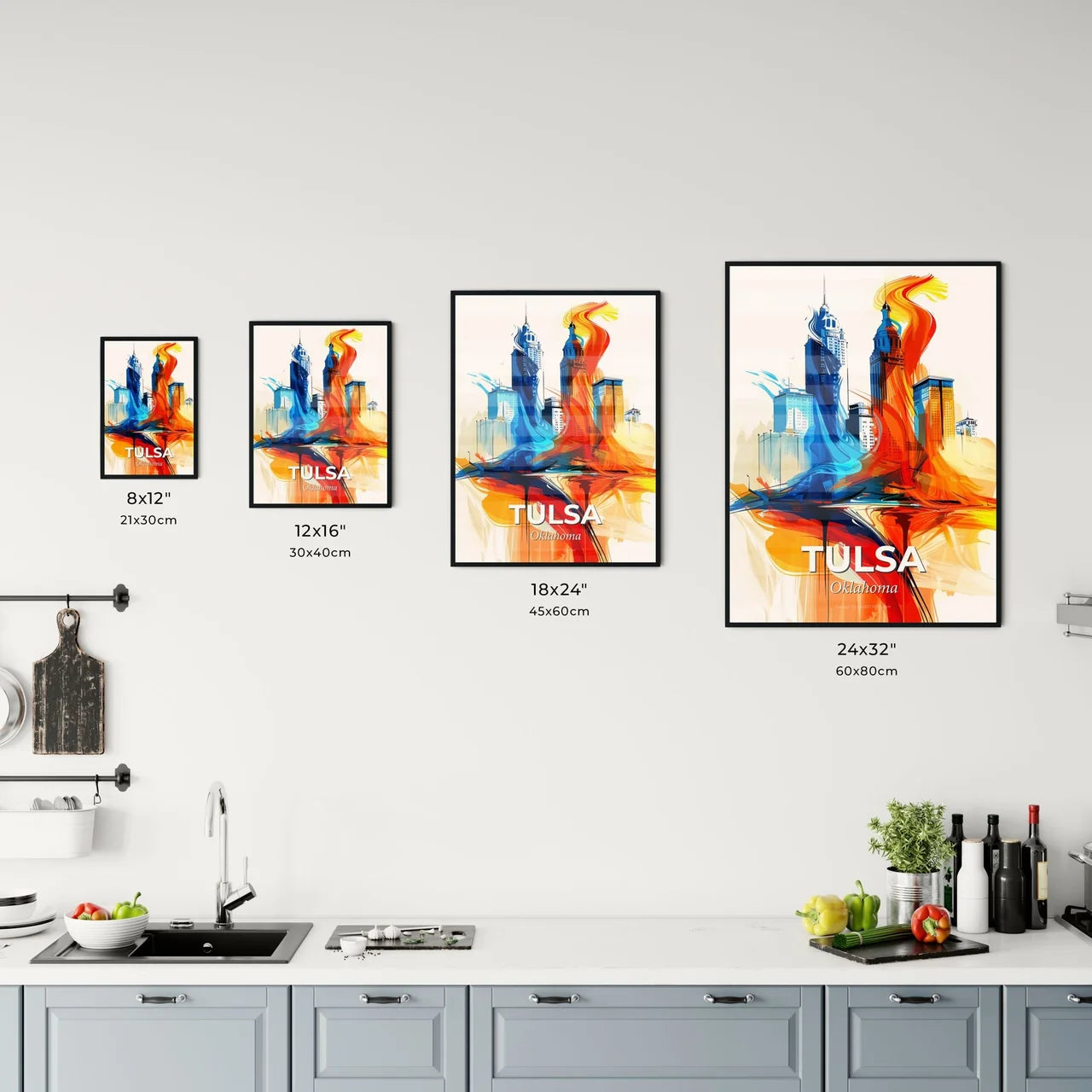 Vibrant Tulsa, Oklahoma Kitchen Art
