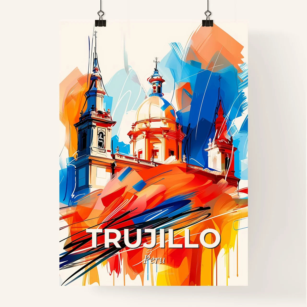 Vibrant Trujillo, Peru Poster
