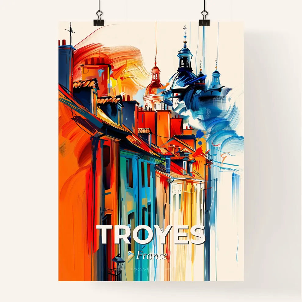 Vibrant Troyes, France Poster
