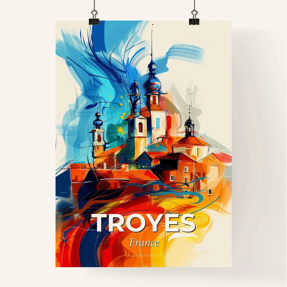 Vibrant Troyes, France Poster