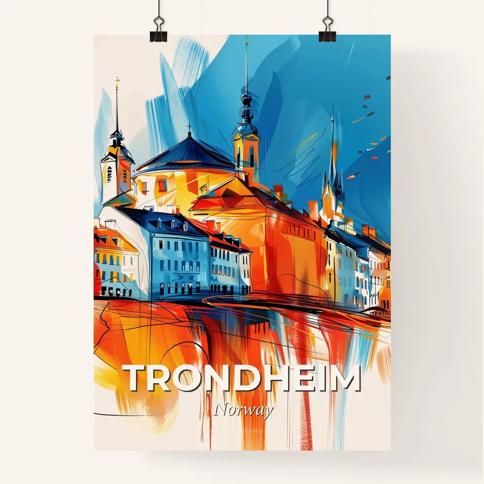 Vibrant Trondheim, Norway Poster