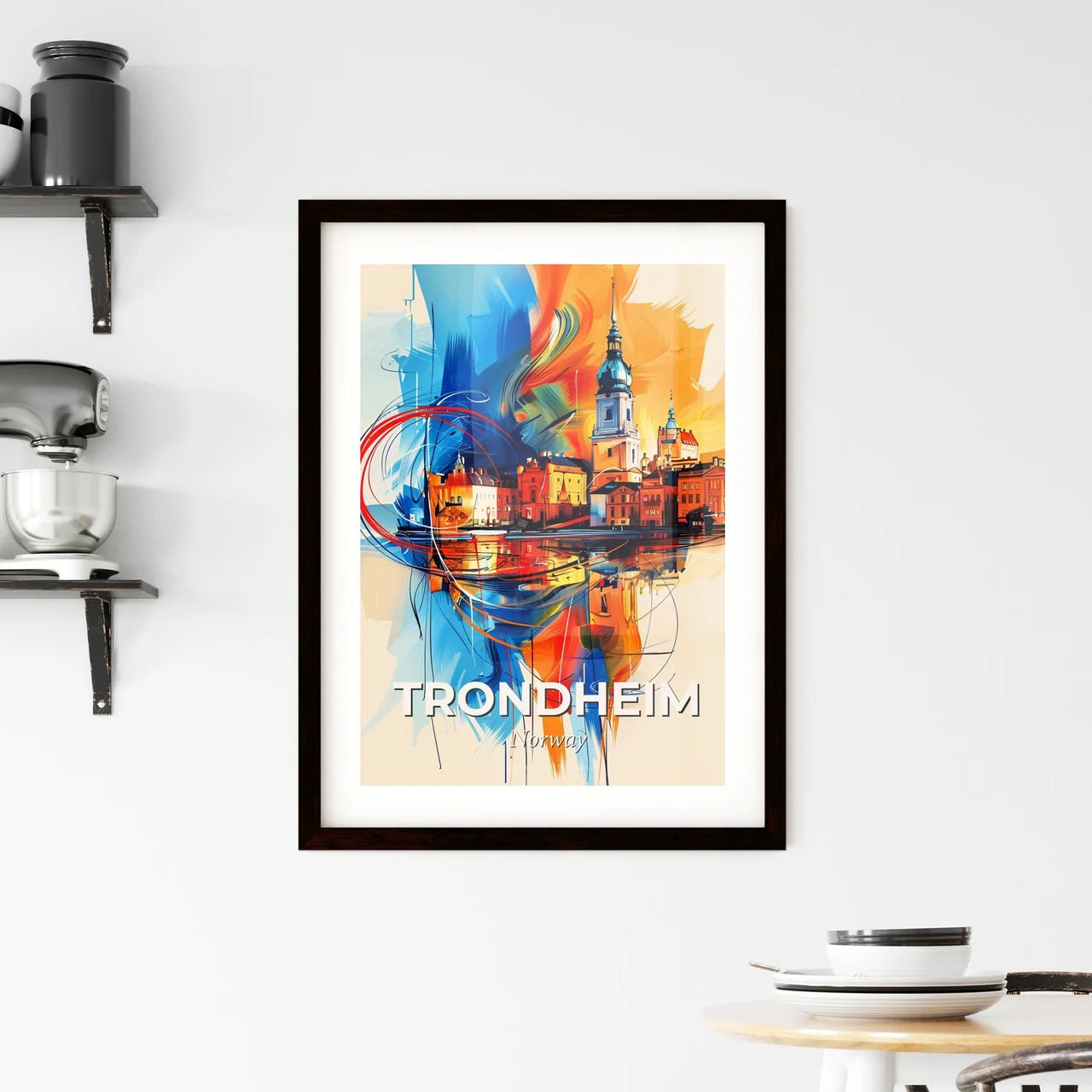 Vibrant Trondheim, Norway Framed Print