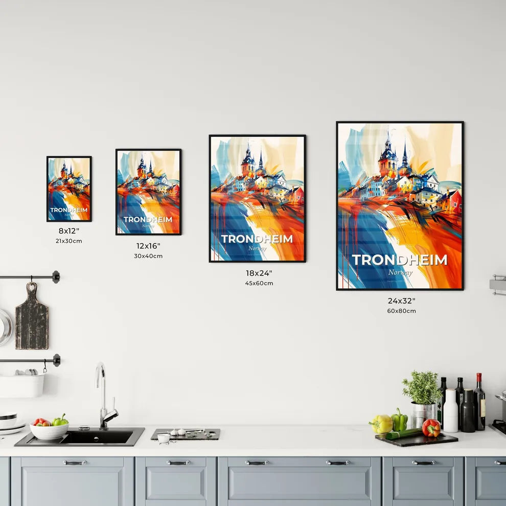 Vibrant Trondheim, Norway Kitchen Art