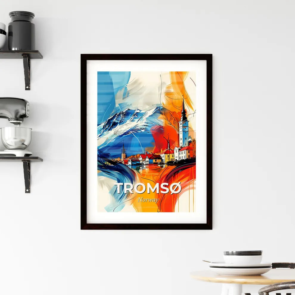 Vibrant Tromsø, Norway Framed Print