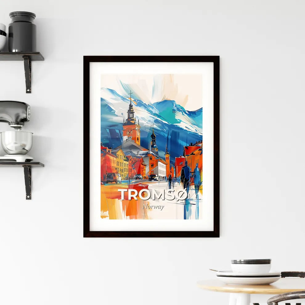 Vibrant Tromsø, Norway Framed Print
