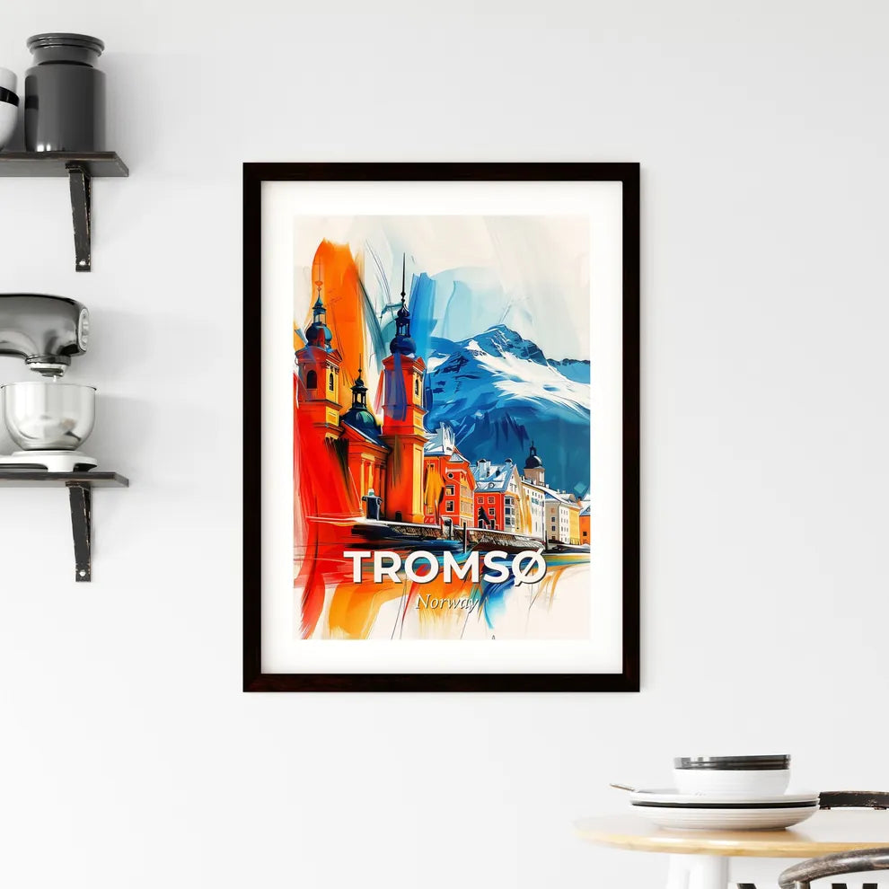 Vibrant Tromsø, Norway Framed Print