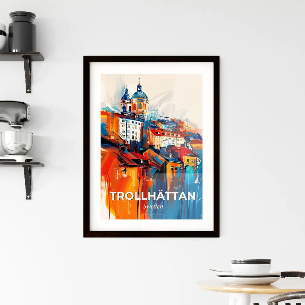 Vibrant Trollhättan, Sweden Framed Print