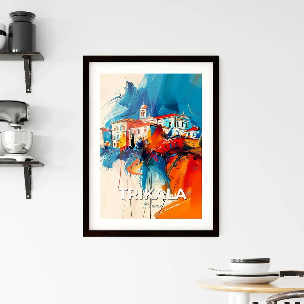 Vibrant Trikala, Greece Framed Print