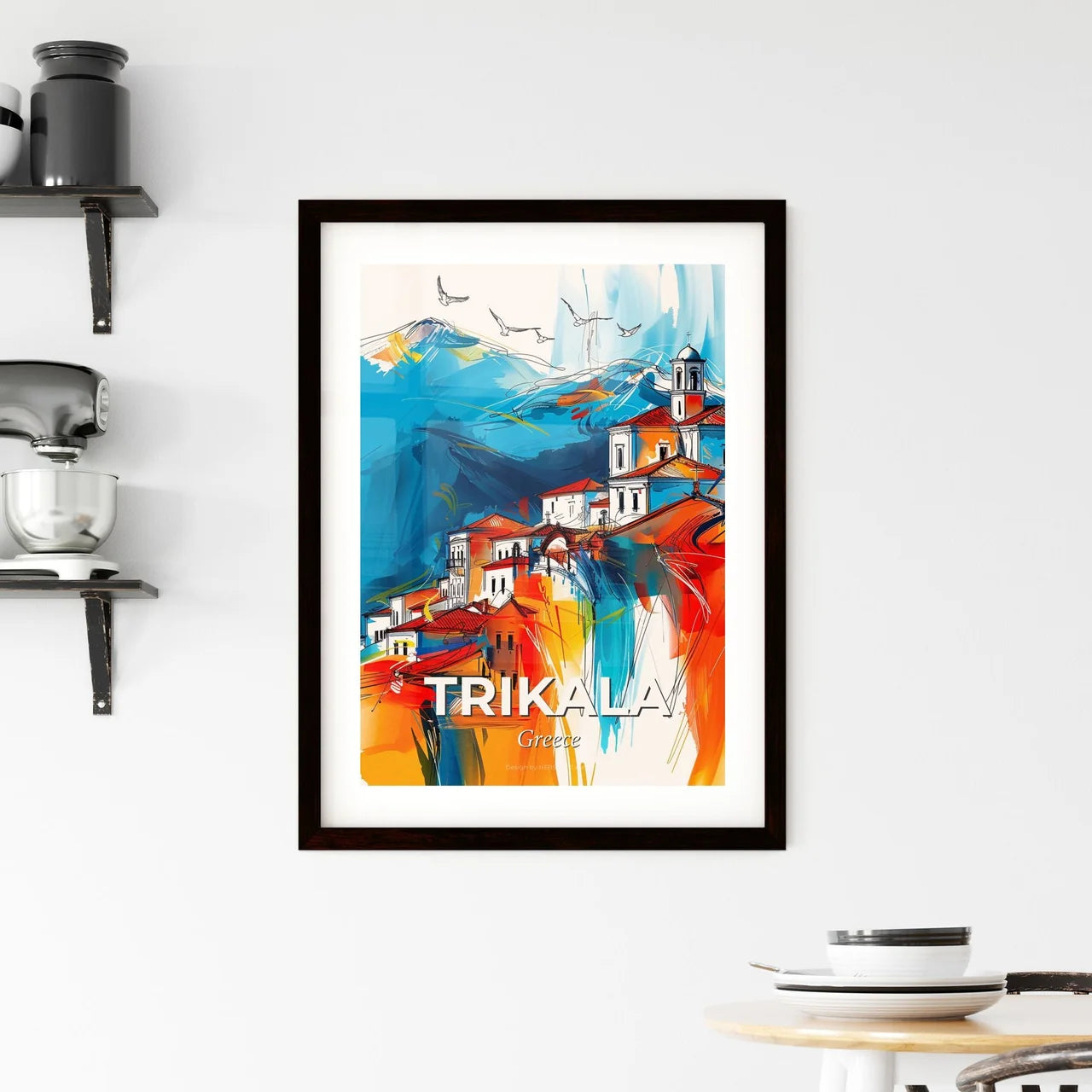 Vibrant Trikala, Greece Framed Print