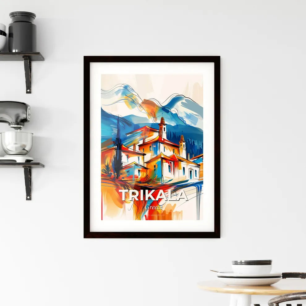 Vibrant Trikala, Greece Framed Print