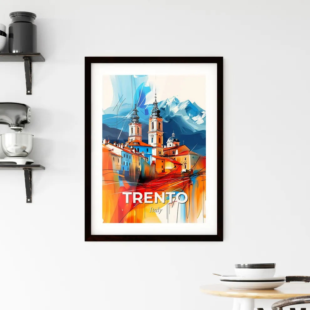 Vibrant Trento, Italy Framed Print