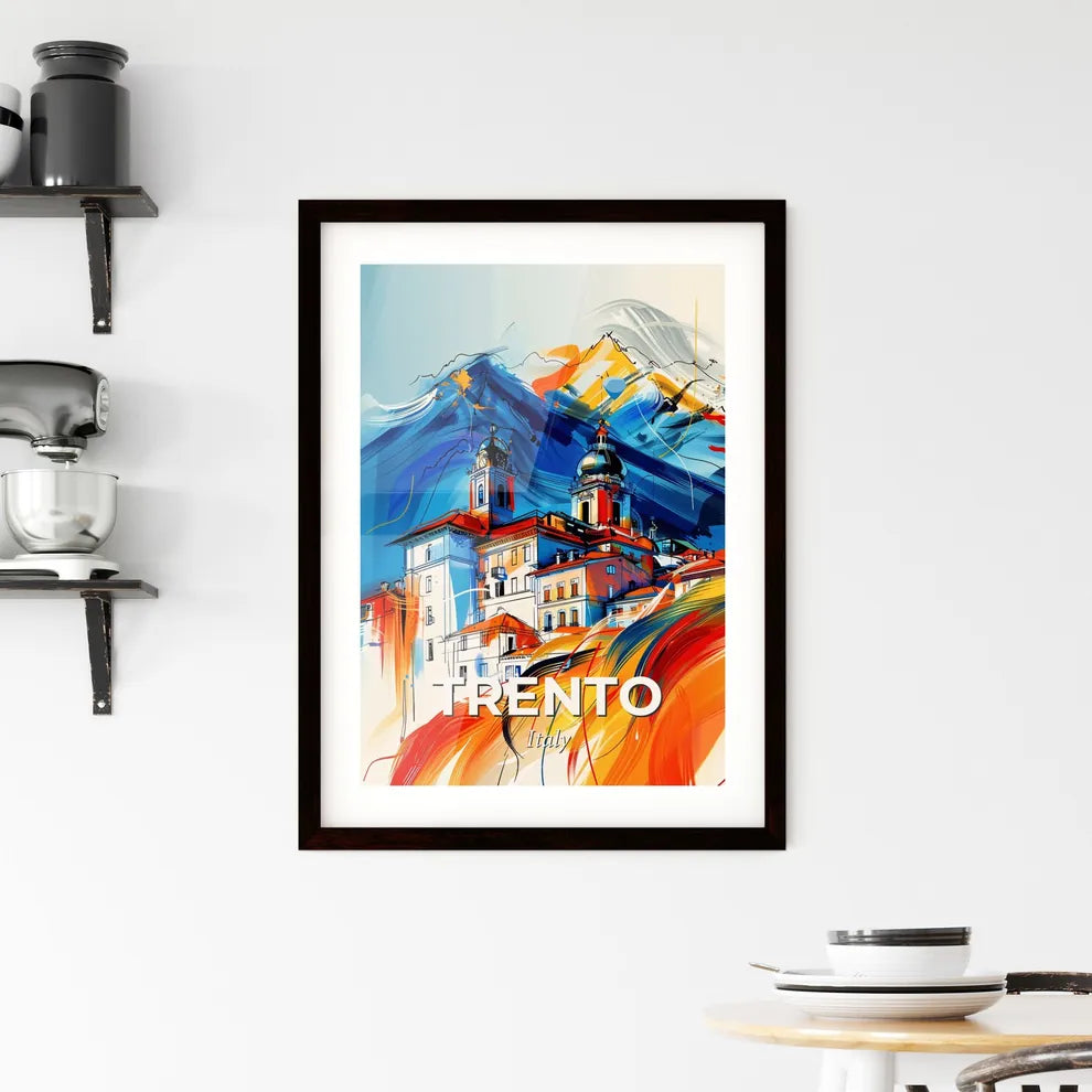 Vibrant Trento, Italy Framed Print