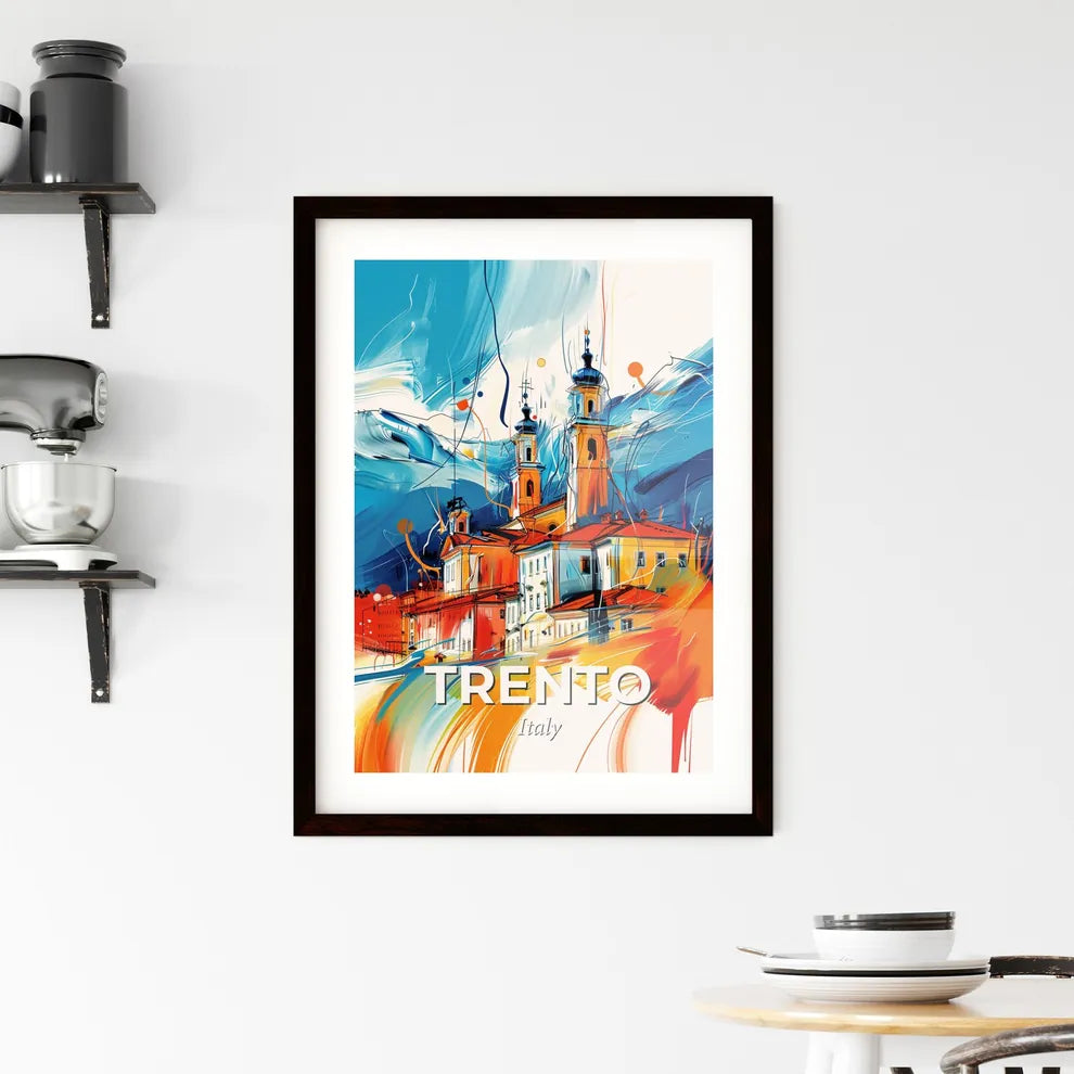 Vibrant Trento, Italy Framed Print