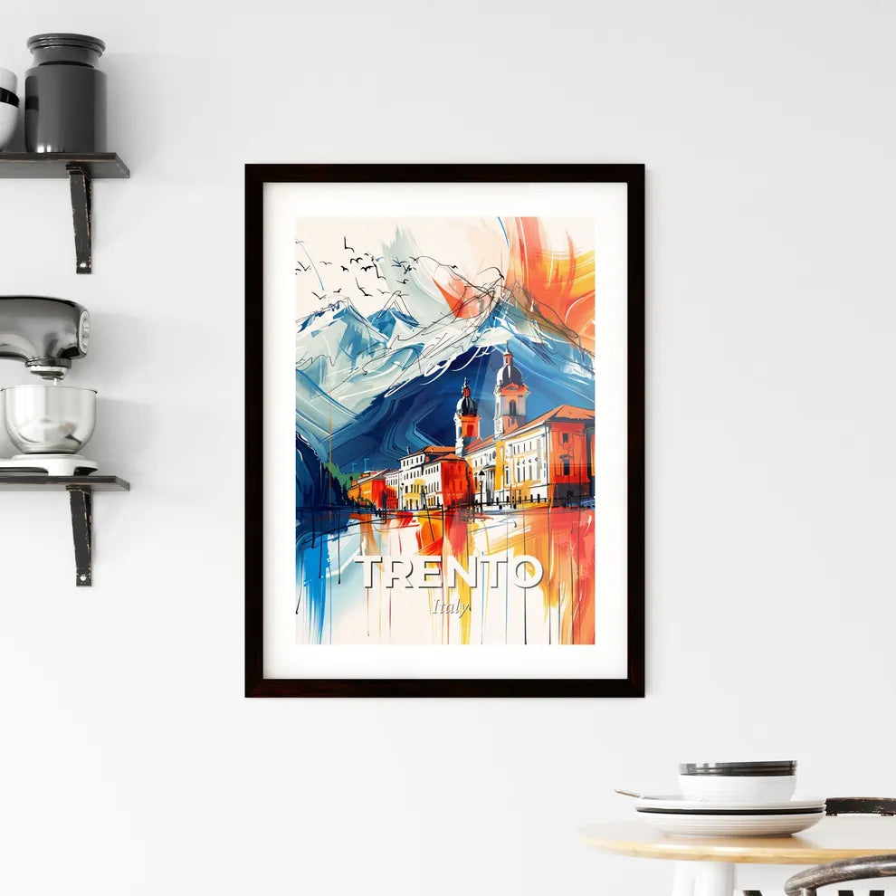 Vibrant Trento, Italy Framed Print