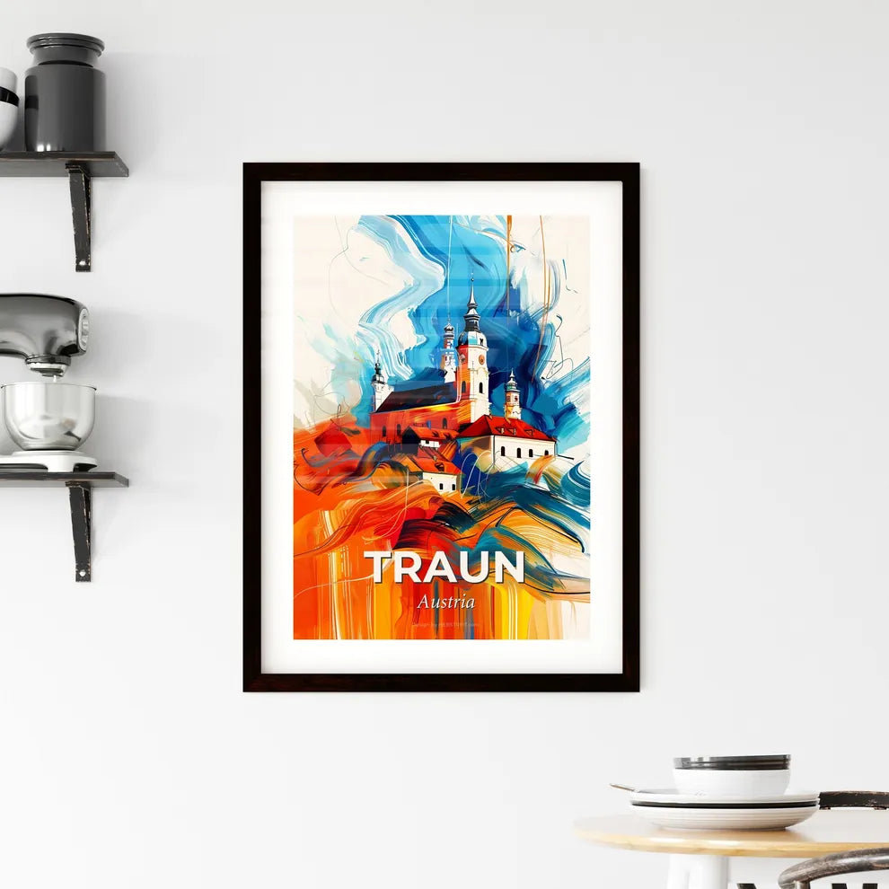 Vibrant Traun, Austria Framed Print