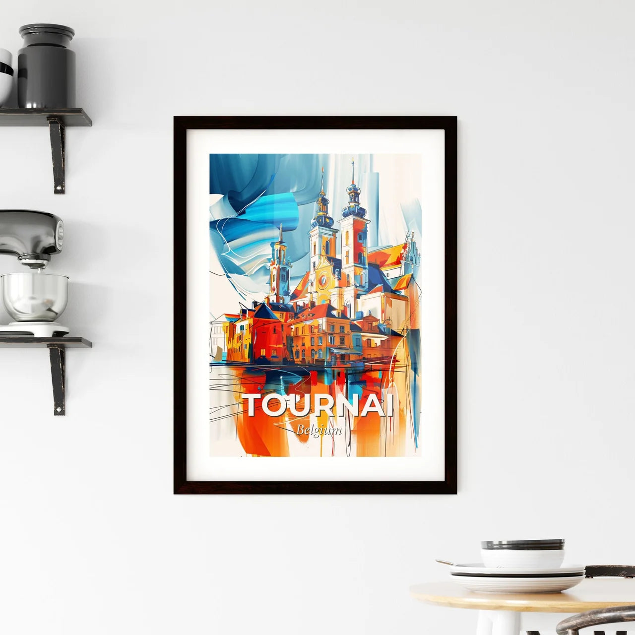 Vibrant Tournai , Belgium Framed Print