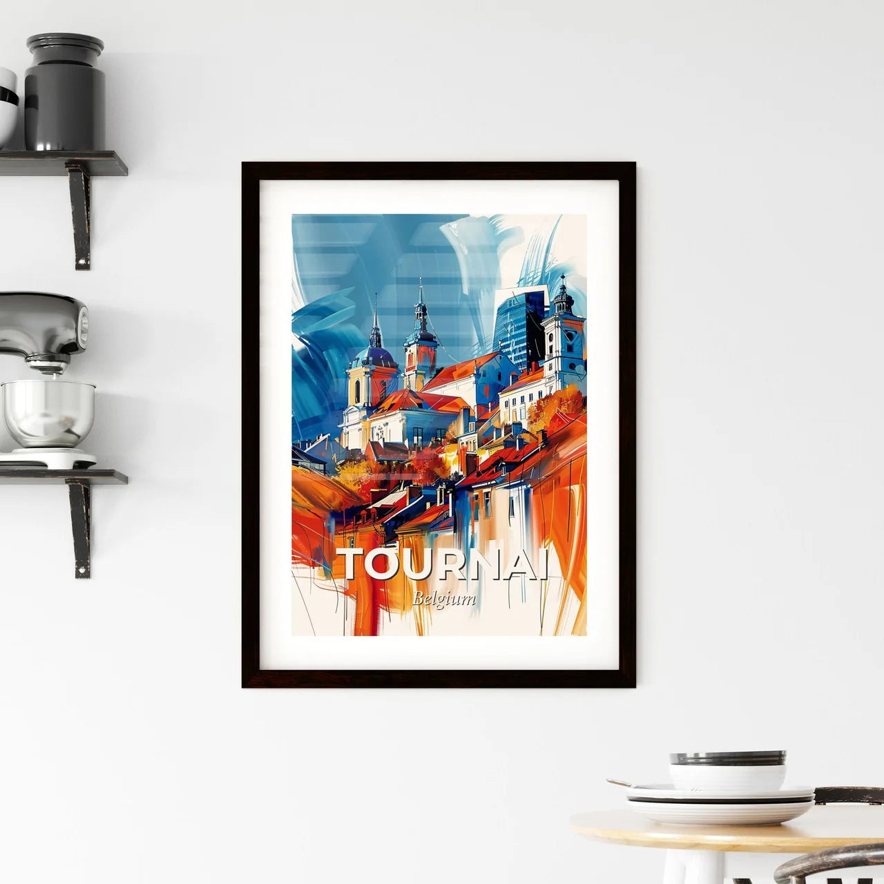Vibrant Tournai , Belgium Framed Print