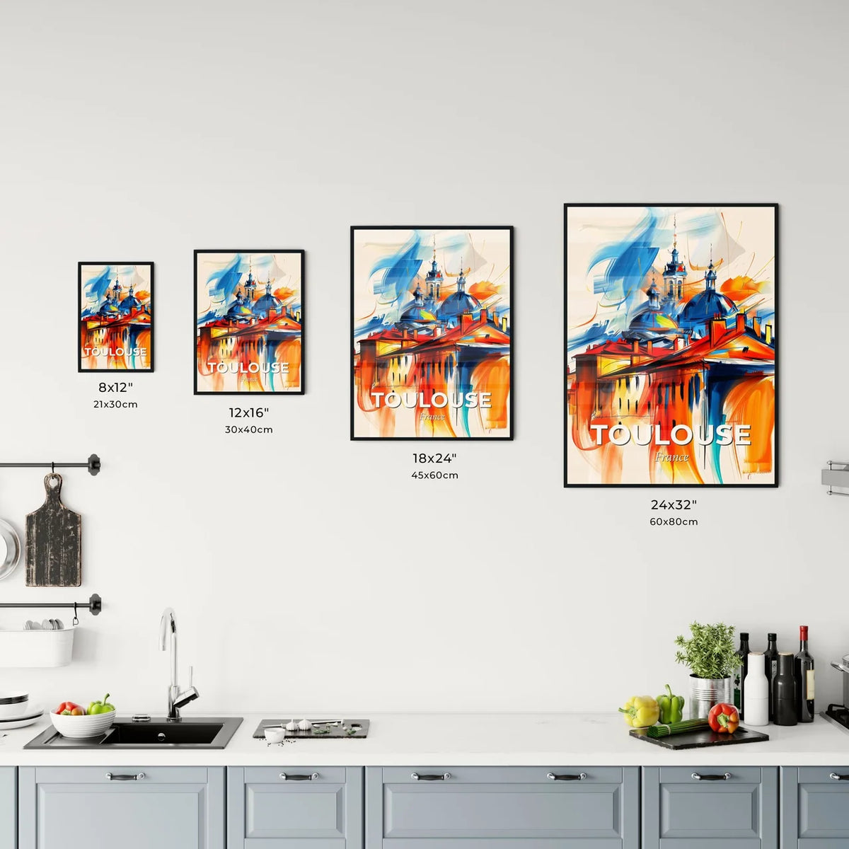 Vibrant Toulouse, France Kitchen Art
