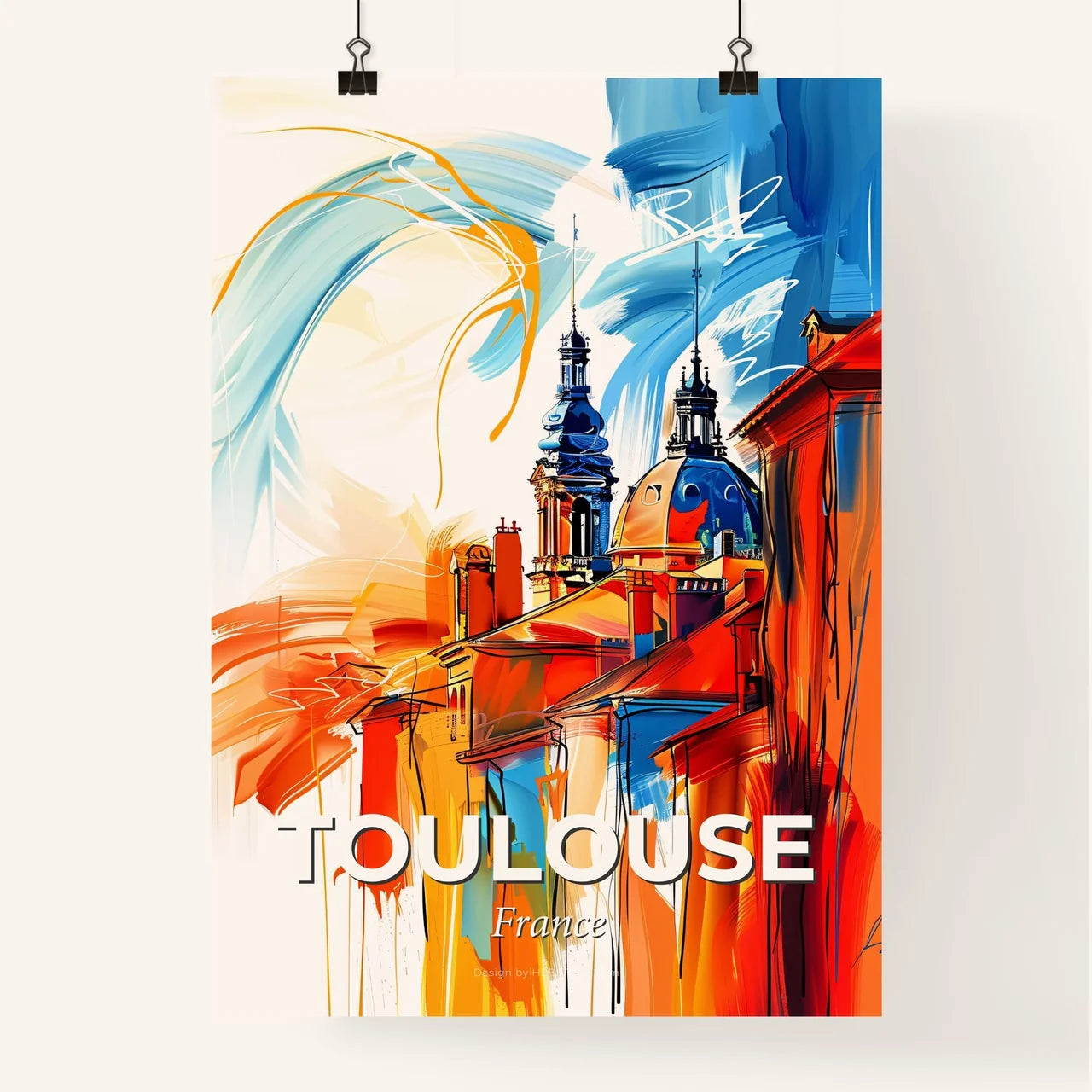 Vibrant Toulouse, France Poster