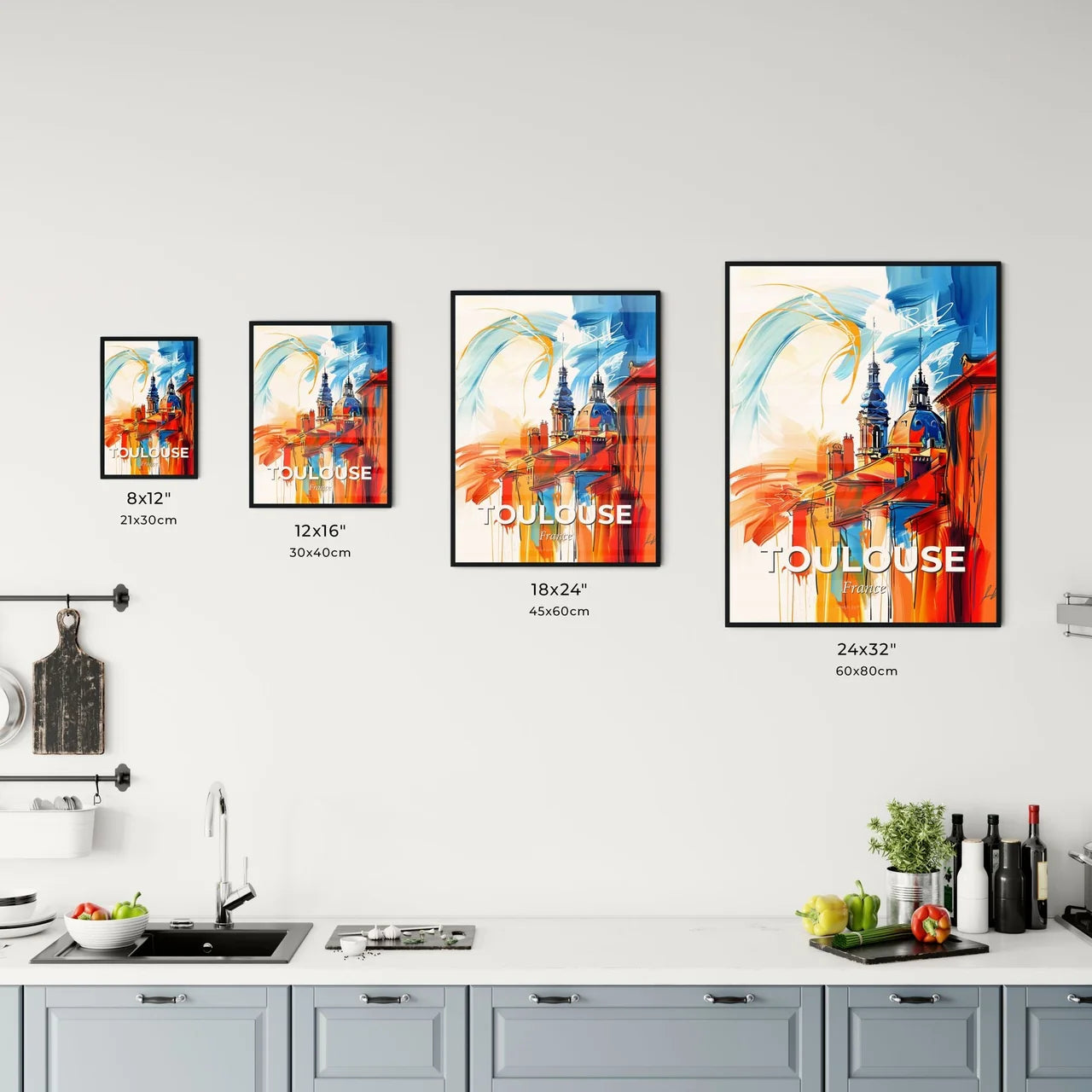 Vibrant Toulouse, France Kitchen Art