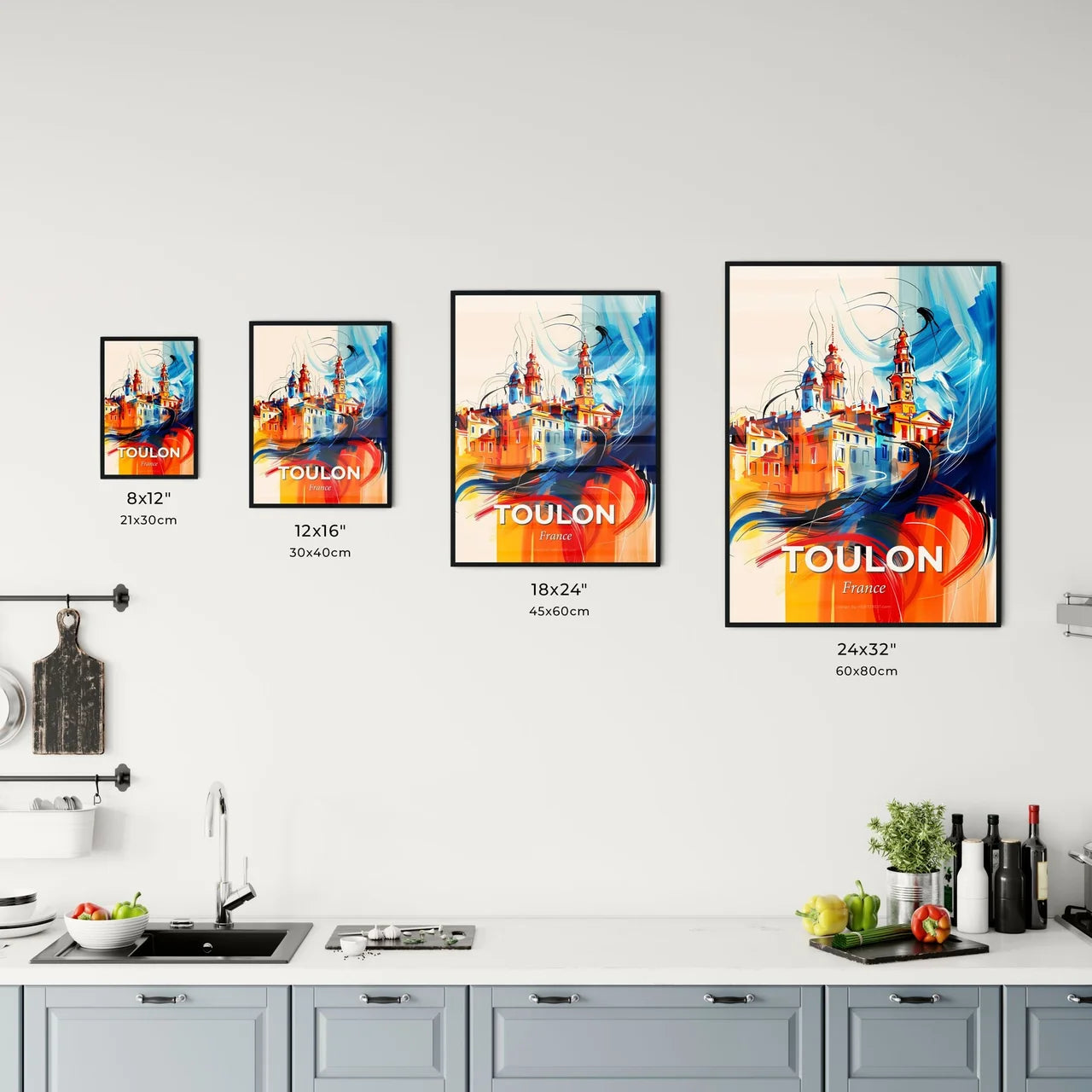 Vibrant Toulon, France Kitchen Art