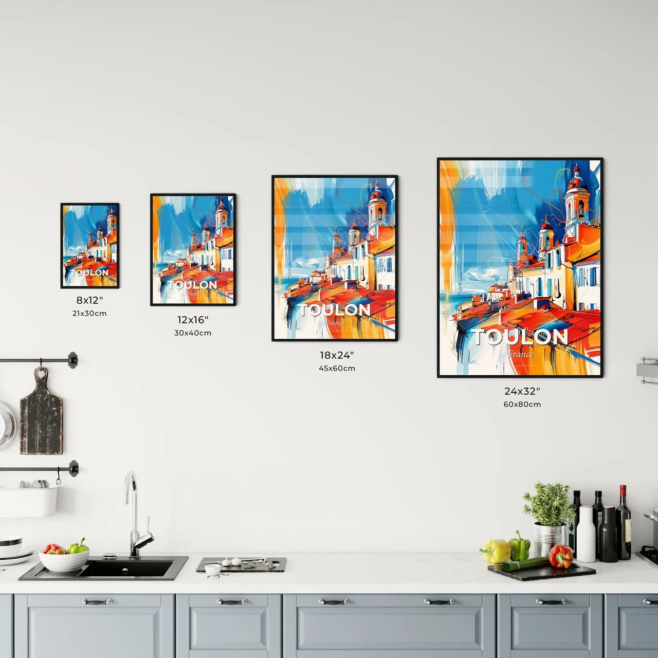 Vibrant Toulon, France Kitchen Art